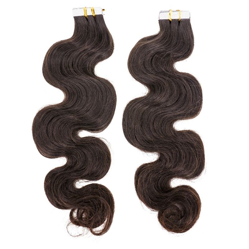 Raw Body Wave 100% Human Hair Tape In Extensions by Private Label