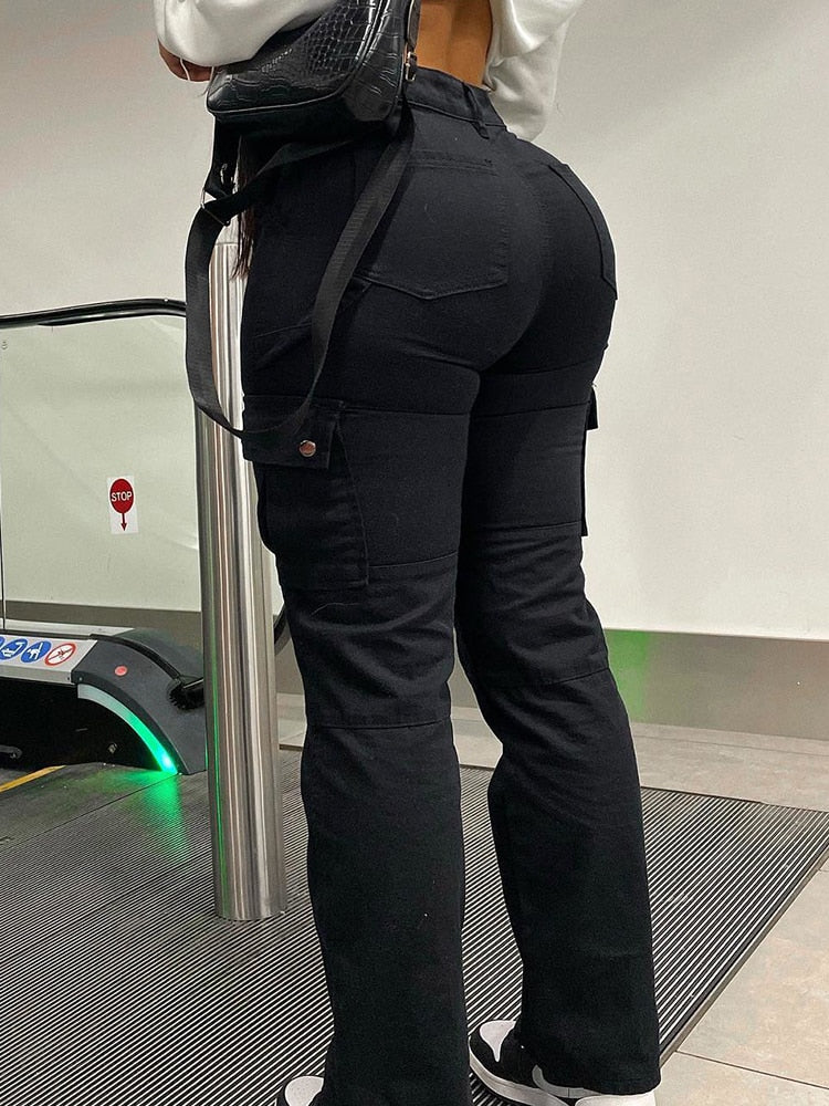 High Waist Cargo Pants Stylish by Ovriluxe Enterprises llc