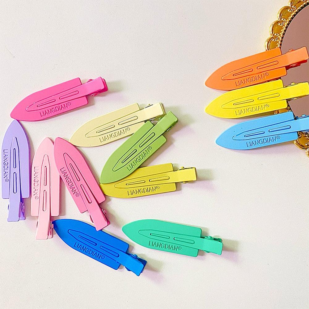 Colorful Hair Clips Seamless Metal Barrettes No Mark Pin Curl Clip Makeup No Crease Hair Styling Tools Modeling Styling Tools Hairpin Gorgeous Hair Accessories For Women by Stevvex