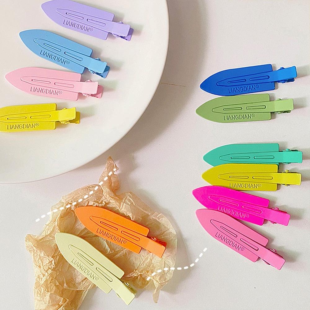 Colorful Hair Clips Seamless Metal Barrettes No Mark Pin Curl Clip Makeup No Crease Hair Styling Tools Modeling Styling Tools Hairpin Gorgeous Hair Accessories For Women by Stevvex