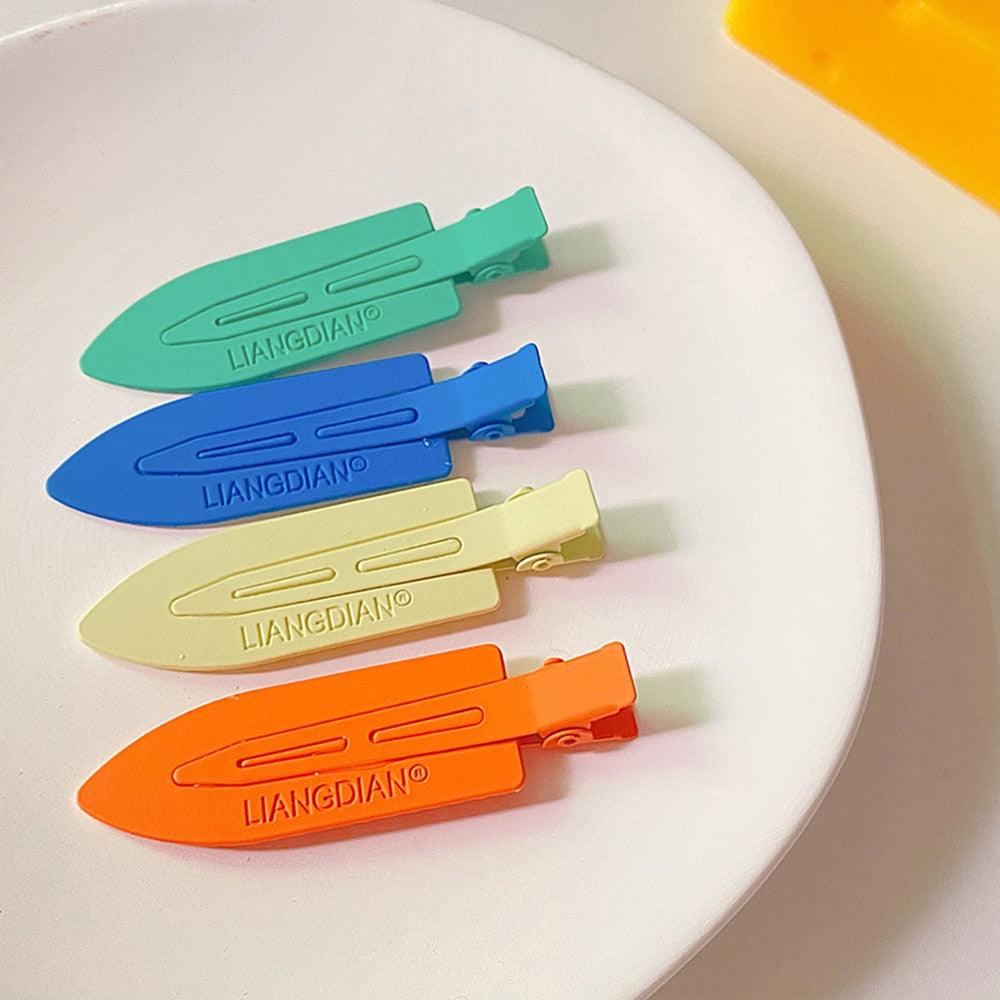Colorful Hair Clips Seamless Metal Barrettes No Mark Pin Curl Clip Makeup No Crease Hair Styling Tools Modeling Styling Tools Hairpin Gorgeous Hair Accessories For Women by Stevvex
