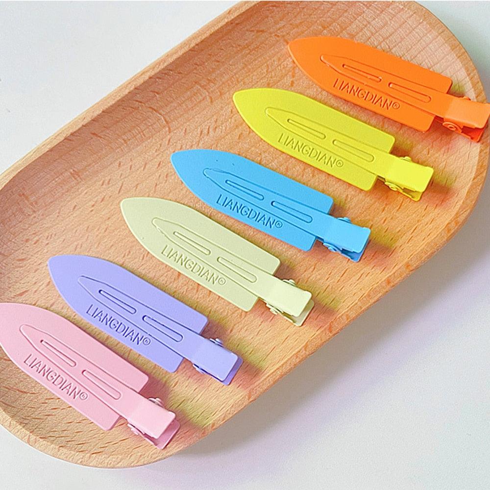 Colorful Hair Clips Seamless Metal Barrettes No Mark Pin Curl Clip Makeup No Crease Hair Styling Tools Modeling Styling Tools Hairpin Gorgeous Hair Accessories For Women by Stevvex