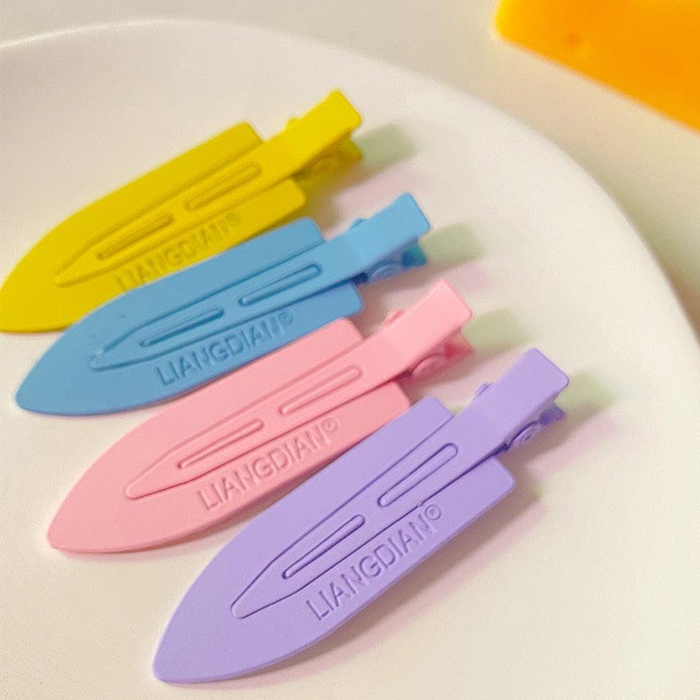Colorful Hair Clips Seamless Metal Barrettes No Mark Pin Curl Clip Makeup No Crease Hair Styling Tools Modeling Styling Tools Hairpin Gorgeous Hair Accessories For Women by Stevvex