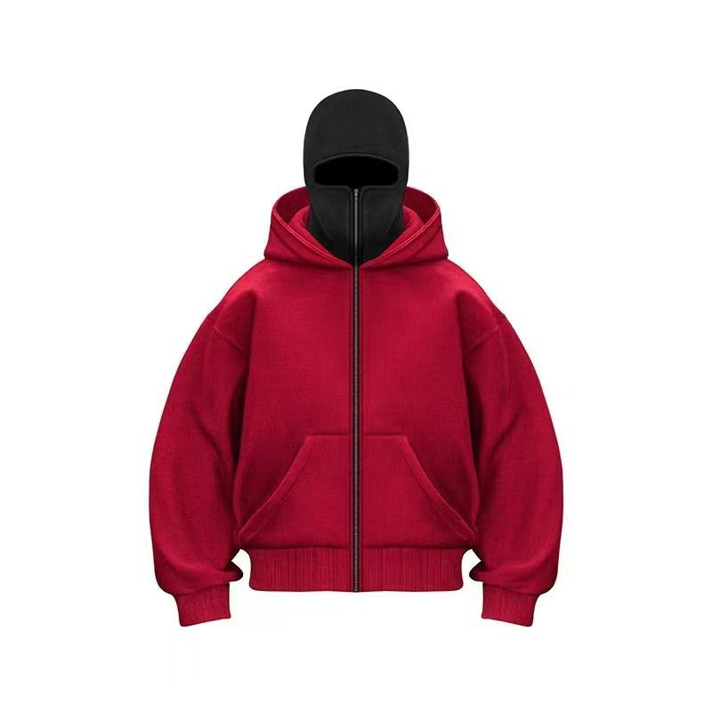 Men's Hooded Zip-Up Baseball Jacket by Ovriluxe Enterprises llc