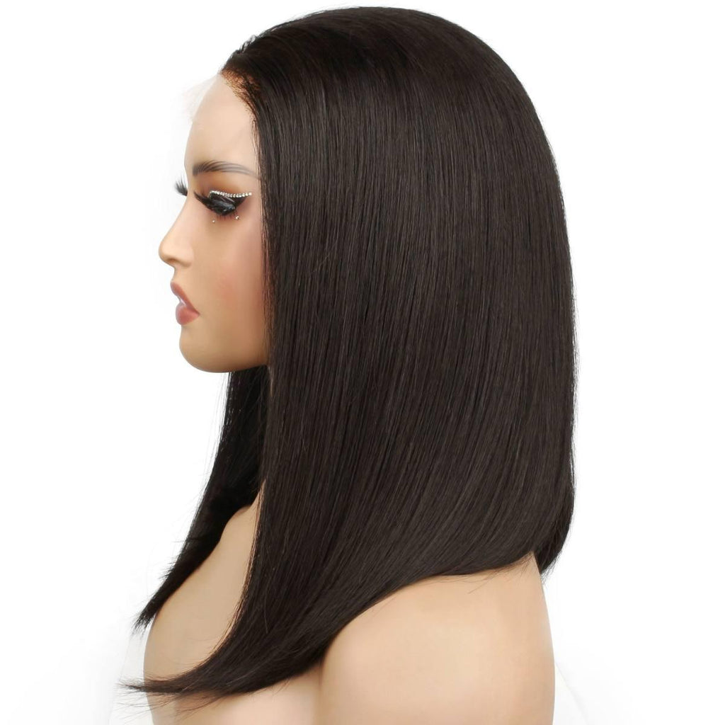 Straight 5x5 HD Lace Closure 100% Human Hair Bob Wig by Private Label