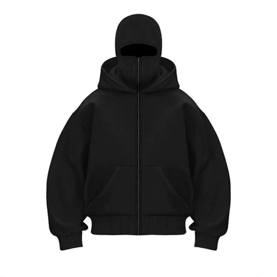 Men's Hooded Zip-Up Baseball Jacket by Ovriluxe Enterprises llc