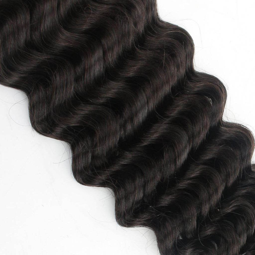 Deep Wave Bulk 100% Human Braiding Hair by Private Label