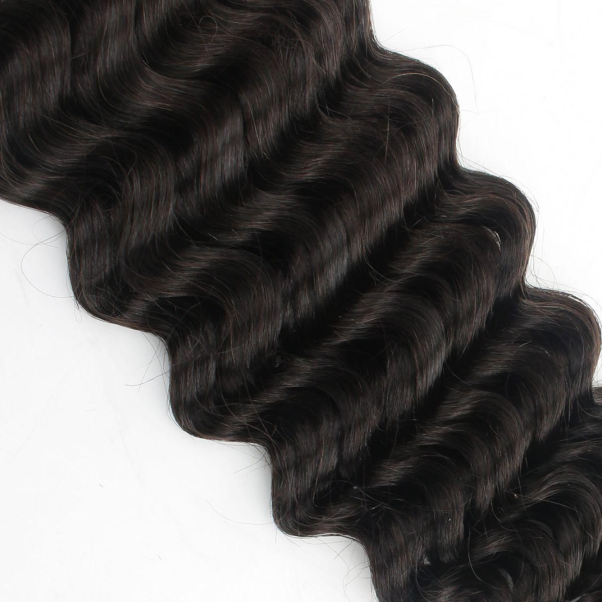 Deep Wave Bulk 100% Human Braiding Hair by Private Label