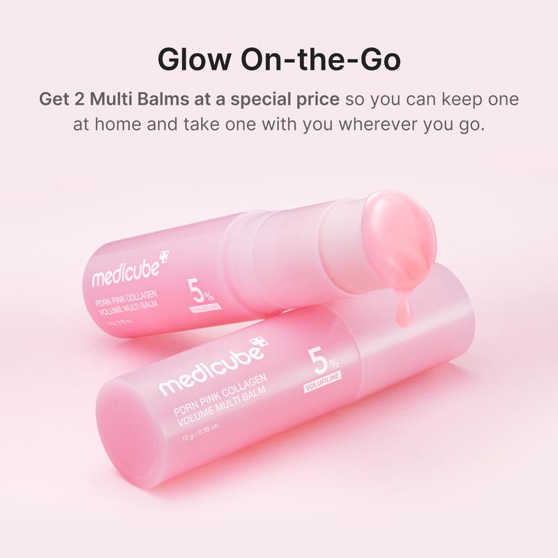 PDRN Pink Collagen Volume Multi Balm | All In One Volufiline, PDRN, NAD Stick for Youthful-Looking, Helping Look of Fine Lines, Firming Care, Anti-Aging Care | For Under-Eyes, Neck, Forehead, Smile Lines, Lip Care | Korean Skincare by Shop - Keshtay L.C.