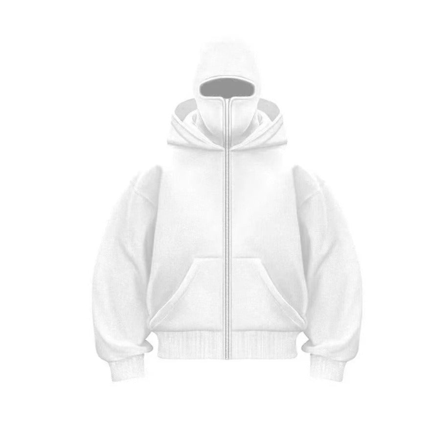 Men's Hooded Zip-Up Baseball Jacket by Ovriluxe Enterprises llc