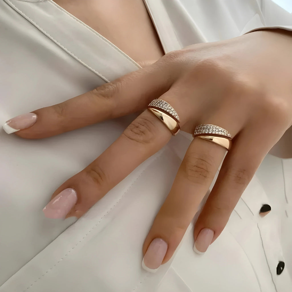 Elegant Adjustable Sparkle Ring by Ovriluxe Enterprises llc