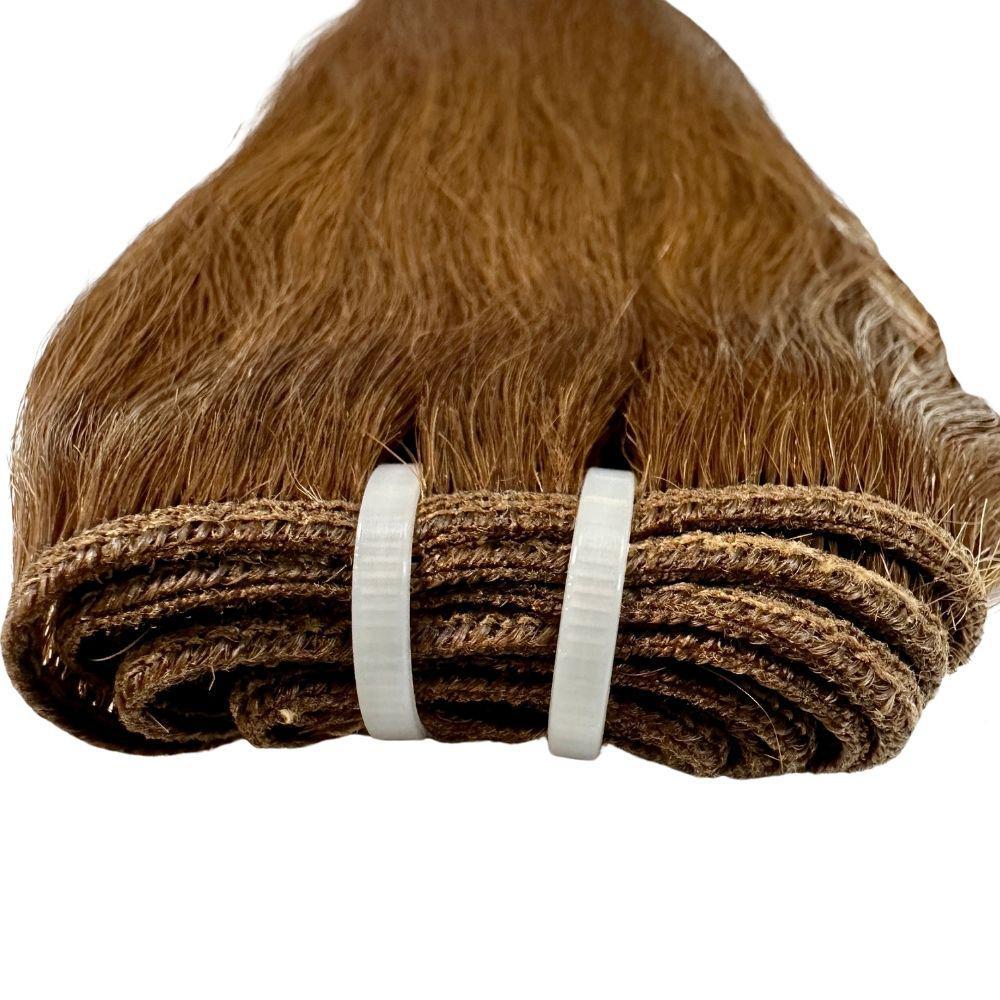 Raw Medium Brown Straight 100% Human Hair Bundles by Private Label