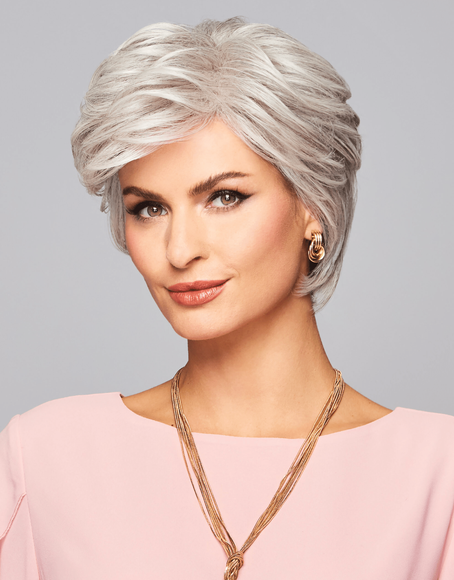 Gabor Enthusiastic Wig Cap, Short Shag with Layers and Volume by Hairuwear, Light Blonde by VIP Extensions