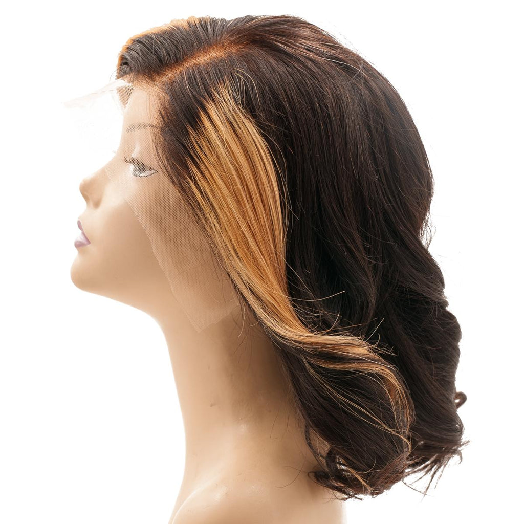 Honeycomb 13x4 Transparent Lace Front 100% Human Hair Bob Wig by Private Label