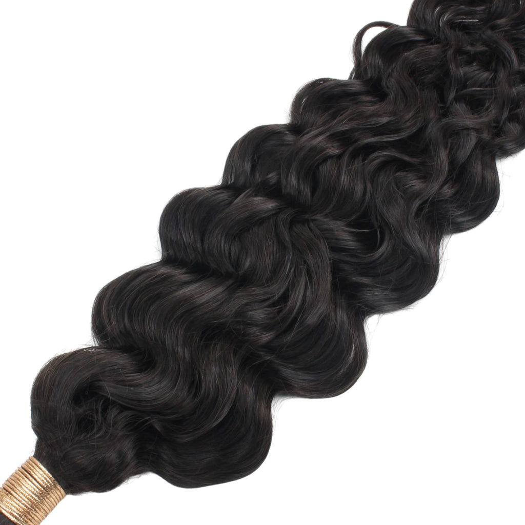 Beach Wave Bulk 100% Human Braiding Hair by Private Label