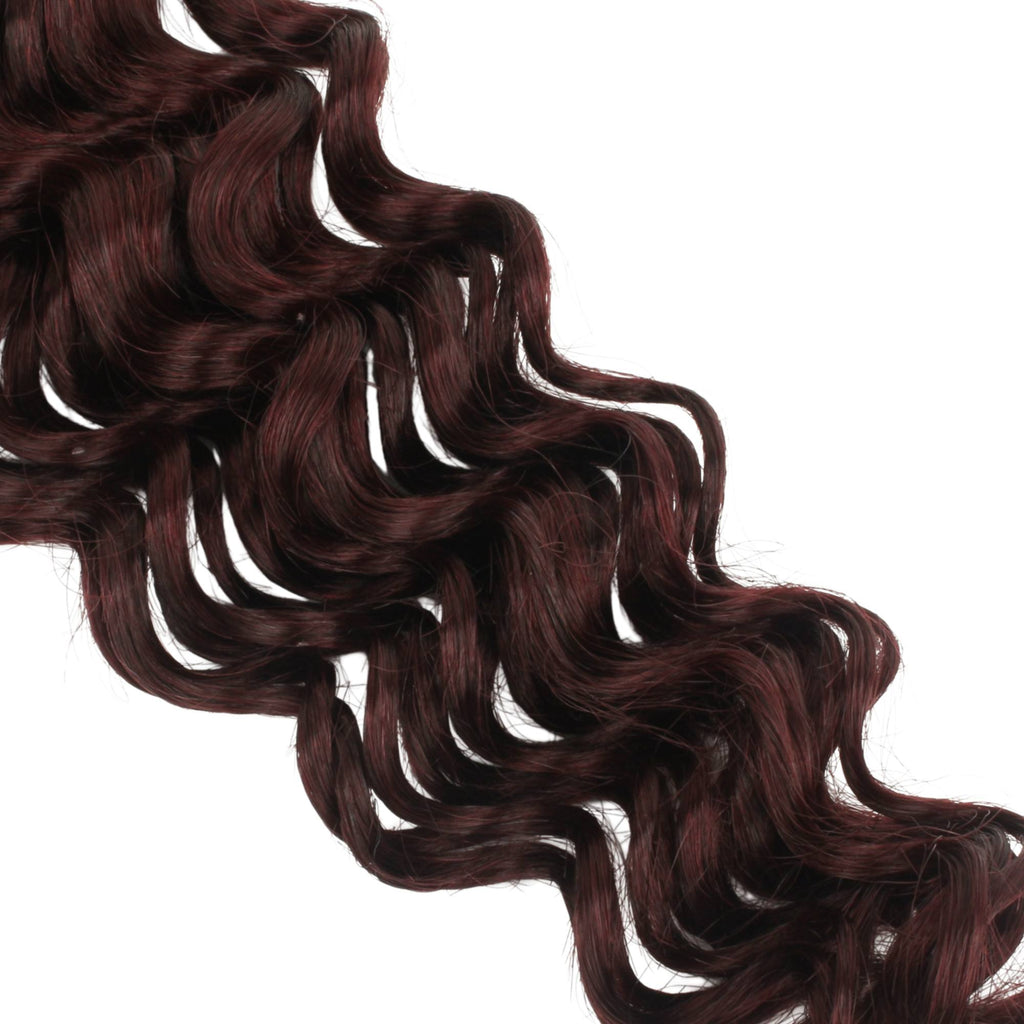 Burgundy Deep Wave Color 99J Bulk 100% Human Braiding Hair by Private Label