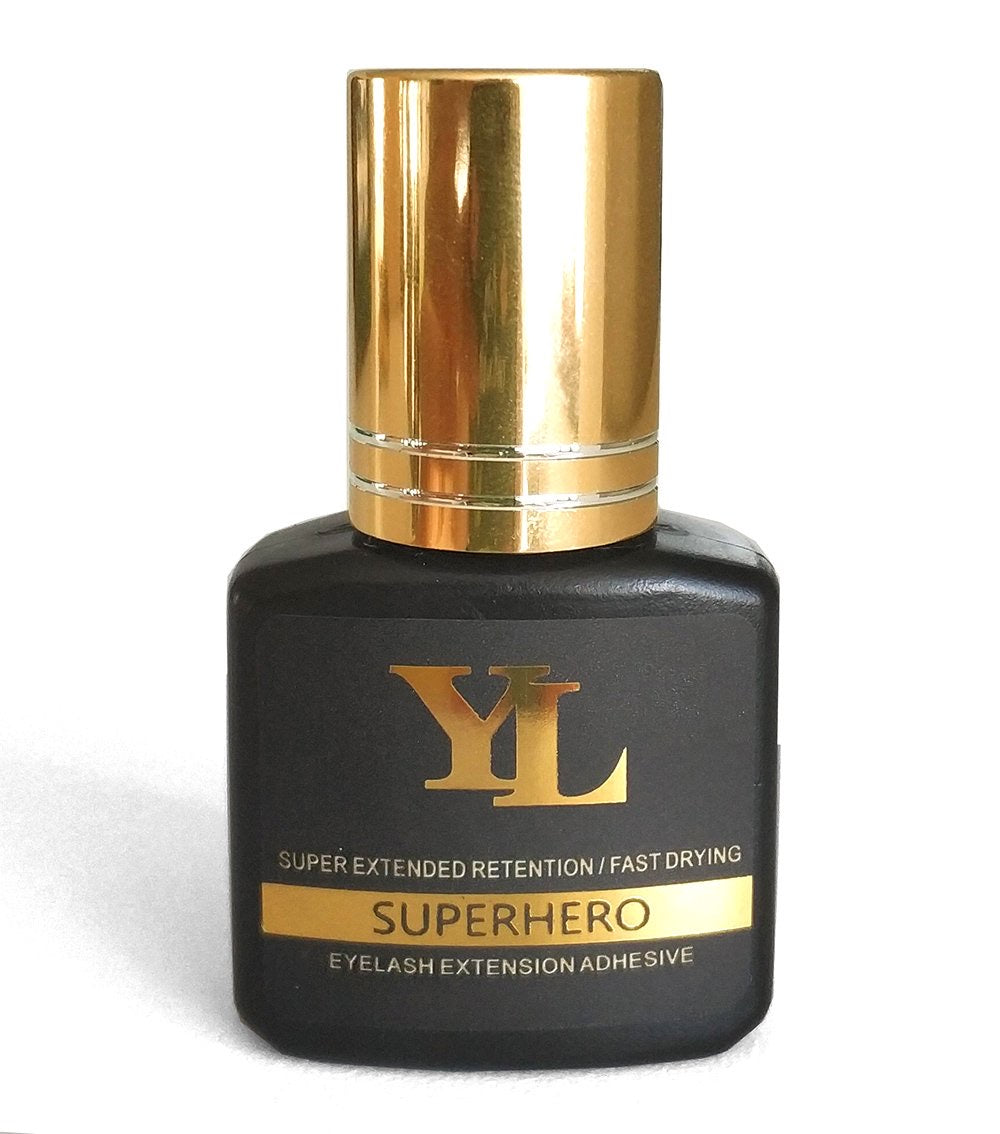SUPERHERO Lash Glue 0.5-1 Second Fast Dry | EXTRA STRONG- LONG RETENTION 8 weeks【For low to medium humidity】 by YL Lash-Wholesalla