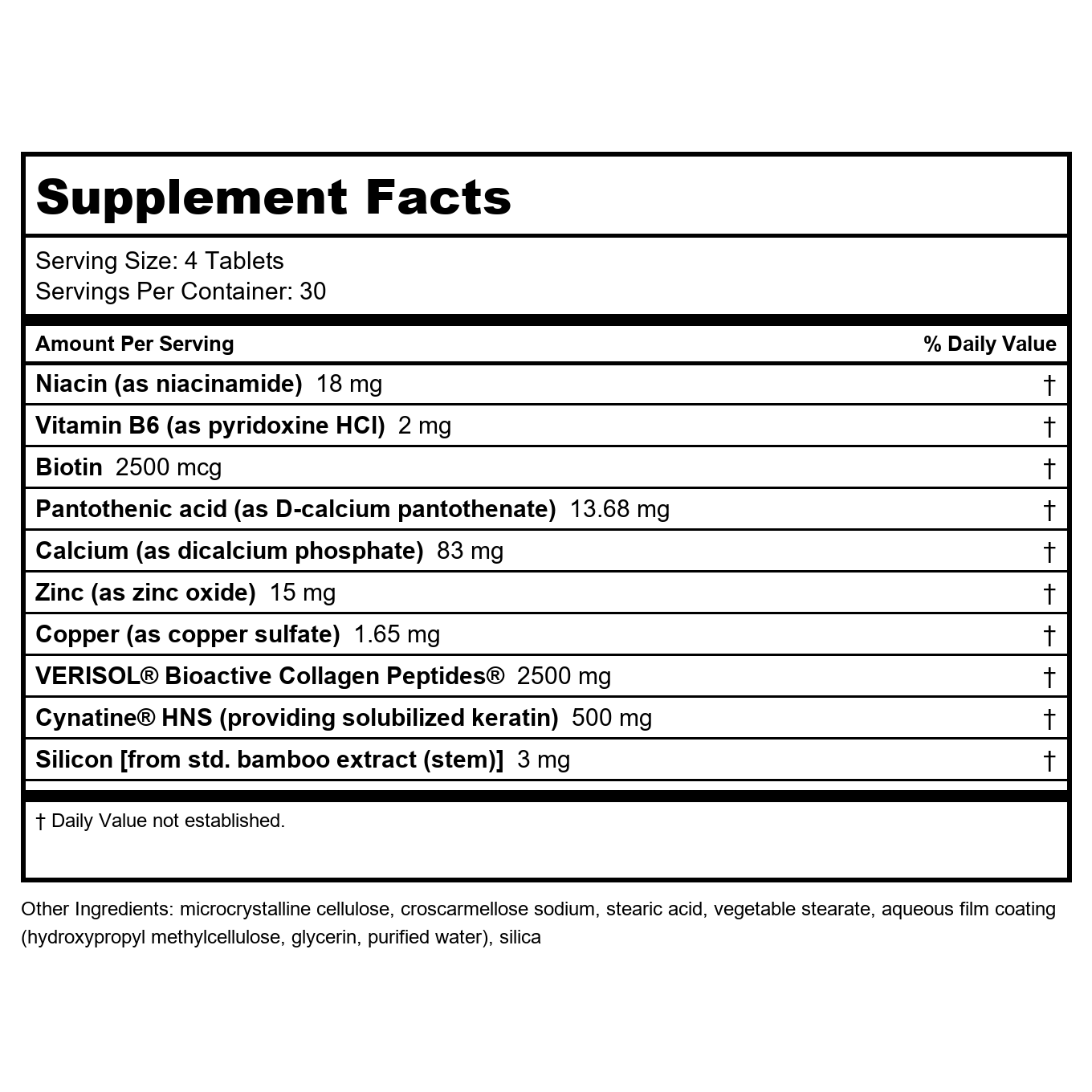 Life Extension Hair, Skin & Nails Collagen Plus Formula 120 Tablets by The Oasis of Health