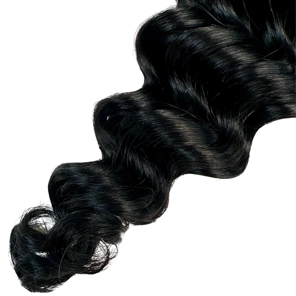 Jet Black Deep Wave Bulk 100% Human Braiding Hair by Private Label