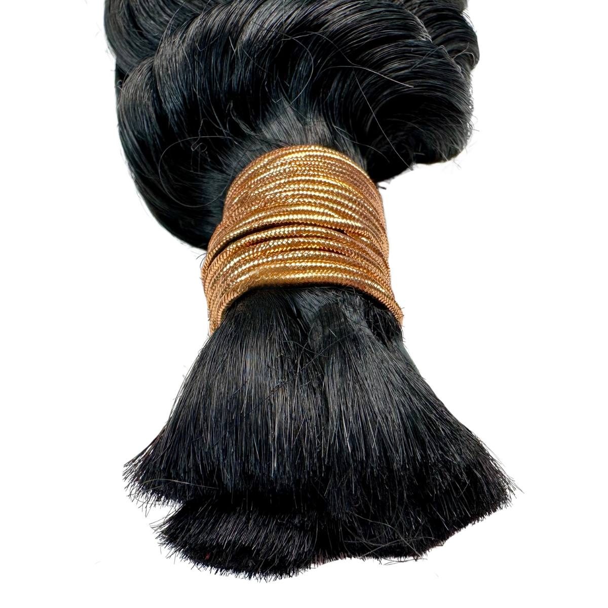 Jet Black Deep Wave Bulk 100% Human Braiding Hair by Private Label