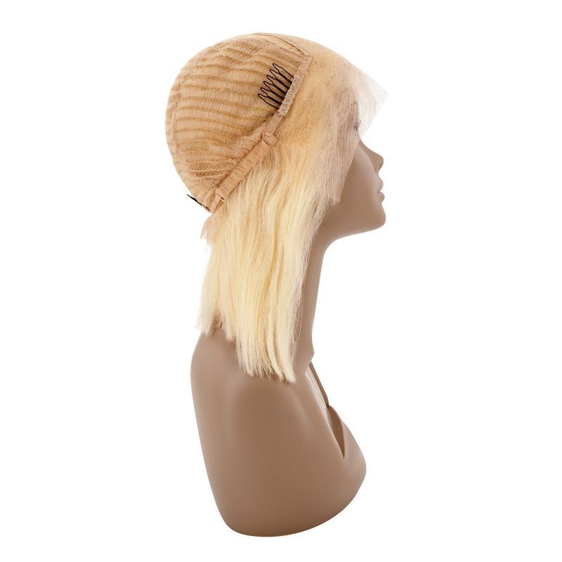 Blonde Straight 13x4 Transparent Lace 100% Human Hair Bob Wig by Private Label