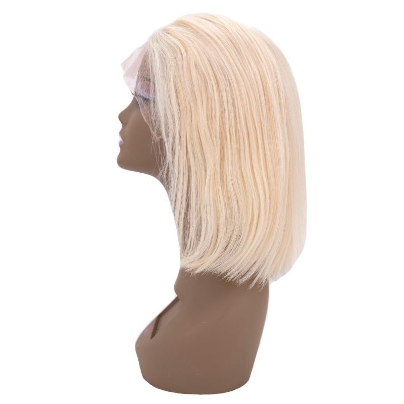 Blonde Straight 13x4 Transparent Lace 100% Human Hair Bob Wig by Private Label