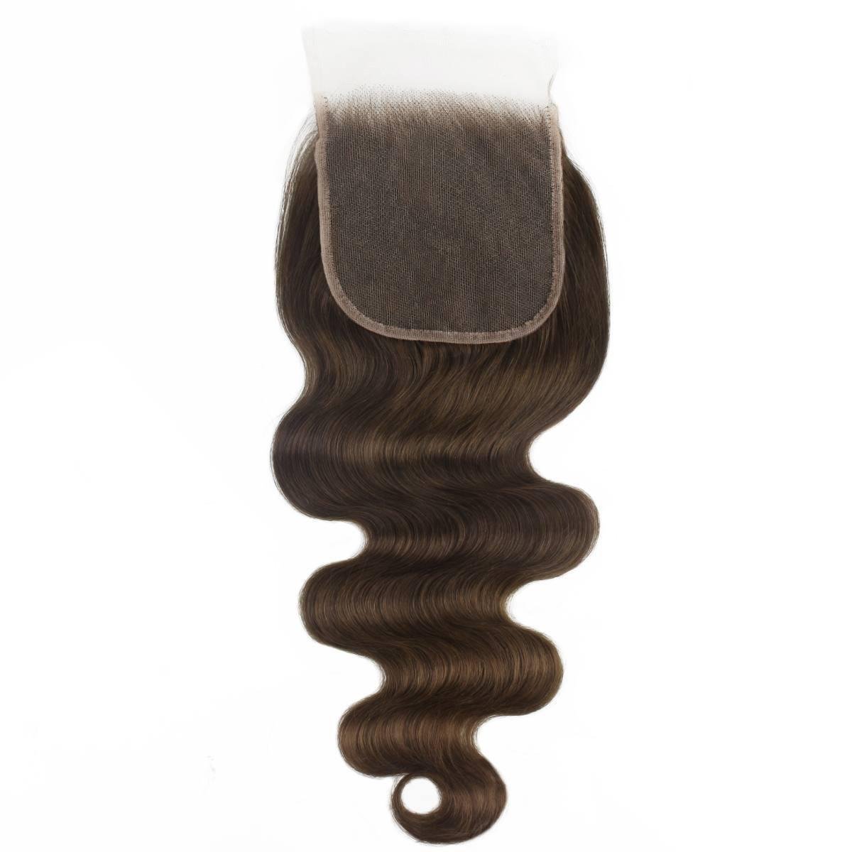 Medium Brown Body Wave 5x5 HD Lace Human Hair Closure by Private Label