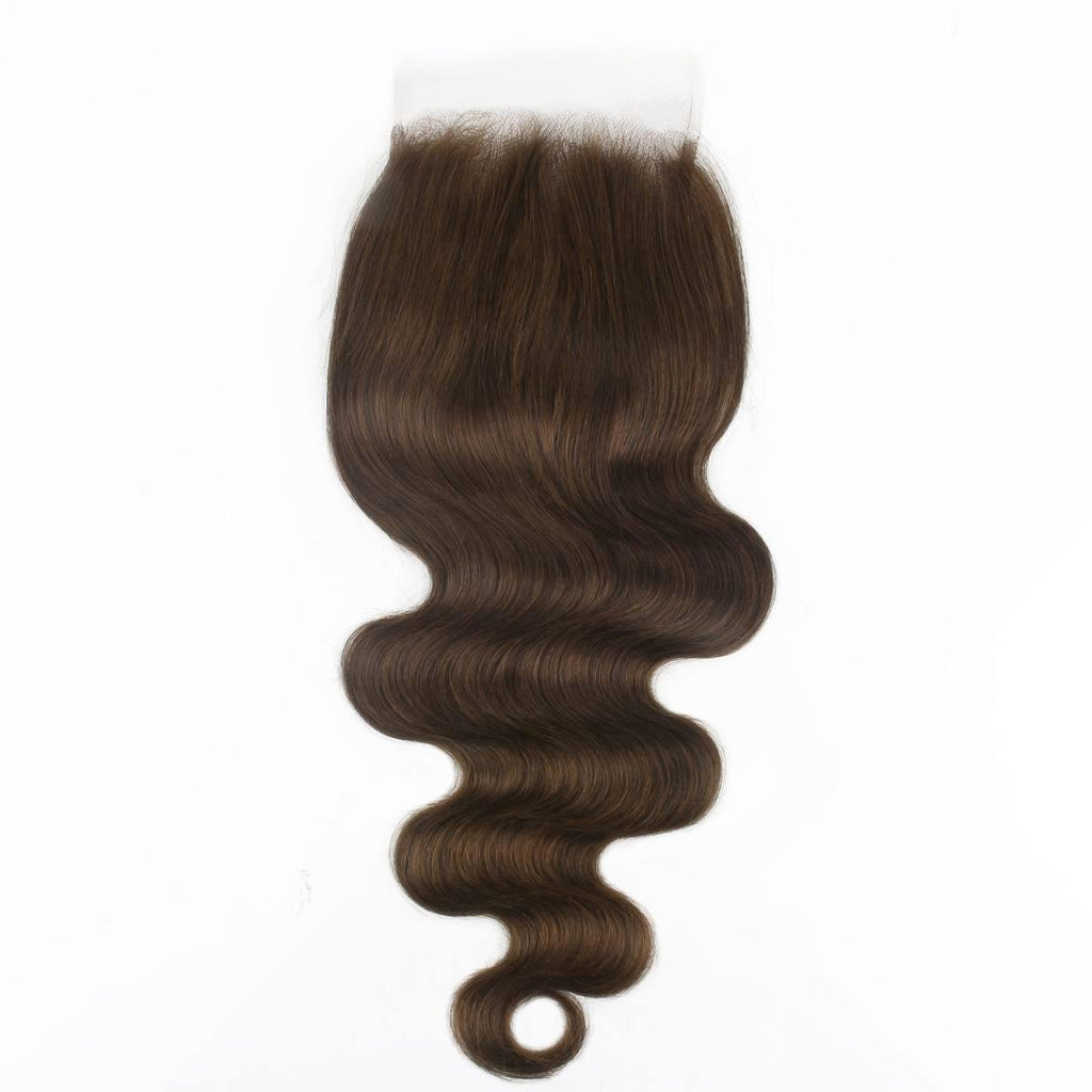 Medium Brown Body Wave 5x5 HD Lace Human Hair Closure by Private Label