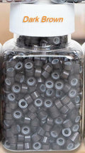 coloryoung 1000pcs 5mm Silicone Lined Micro Beads Hair Extensions Dark Brown by Deal US