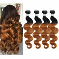 IMAYLI Body Wave 10A 4 Bundles 100% Unprocessed Ombre Brazilian Hair T1B/30 by Deal US