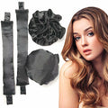 BLINKEEN Satin Heatless Hair Curlers Pillow Rollers with Caps Black 2 Sets by Deal US