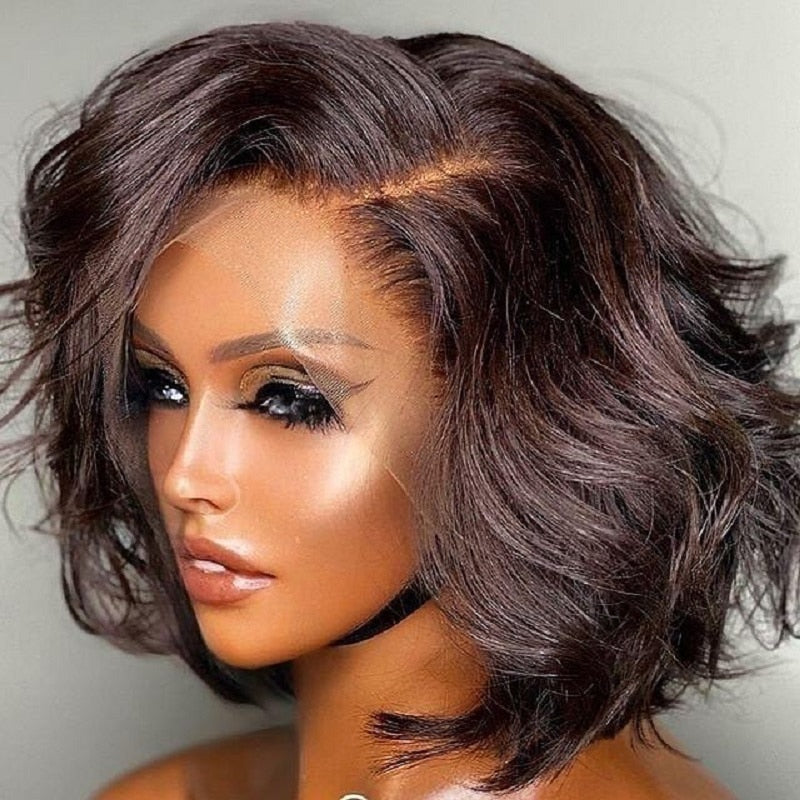 Body Wave 13x6 Lace Frontal Wigs Human Hair Short Bob Wig 13x4 Closure Wig 180 Density For Black Women Brazilian Remy Hair by T&L Fashions Boutique