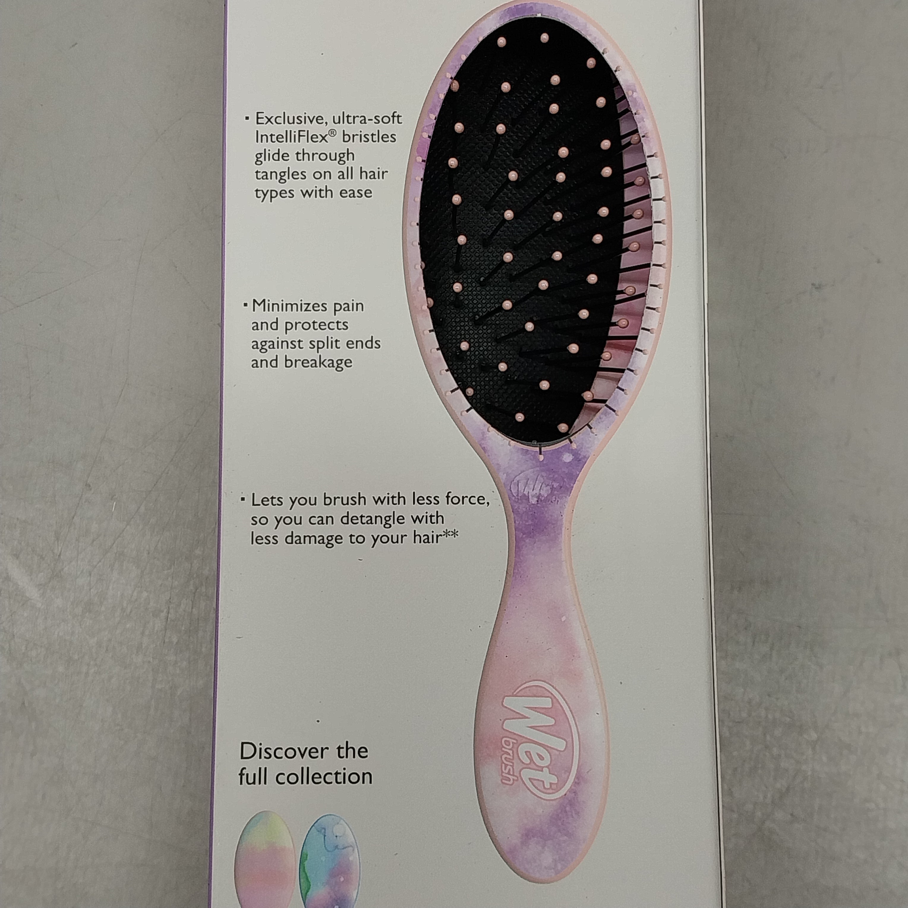 WET BRUSH (4 PACK) Original Detangler Hair Brush Pink / Purple Watermark Pattern by PayWut