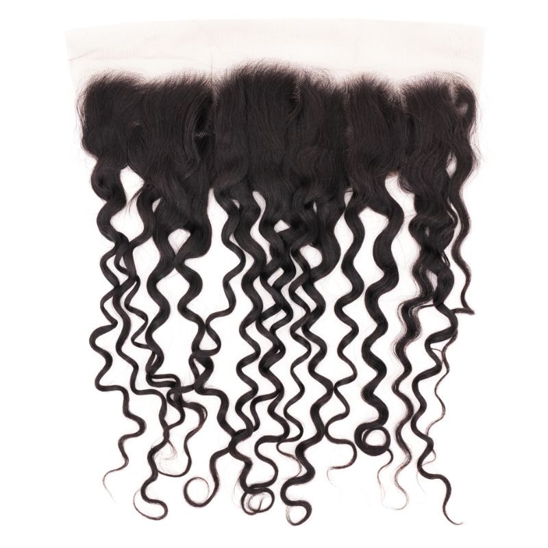 Spanish Wave 13x4 Transparent Lace Human Hair Frontal by Private Label
