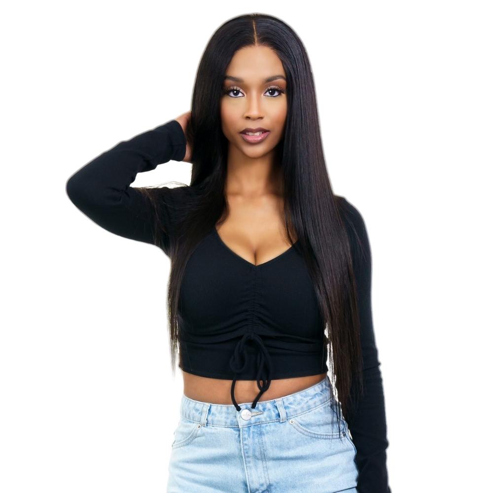 Straight 4x4 Transparent Lace 100% Human Hair Closure Wig by Private Label
