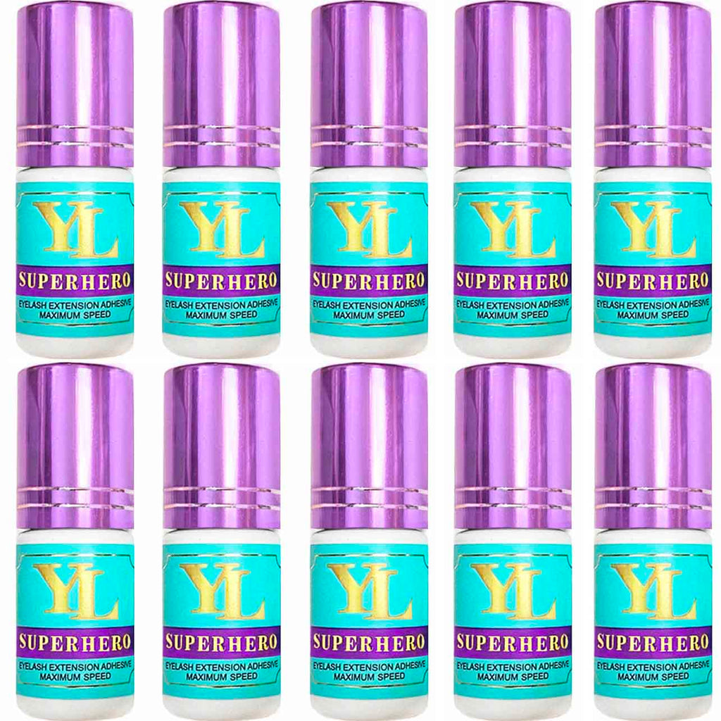 SUPERHERO Lash Glue 0.5-1 Second Fast Dry | EXTRA STRONG- LONG RETENTION 8 weeks【For low to medium humidity】 by YL Lash-Wholesalla
