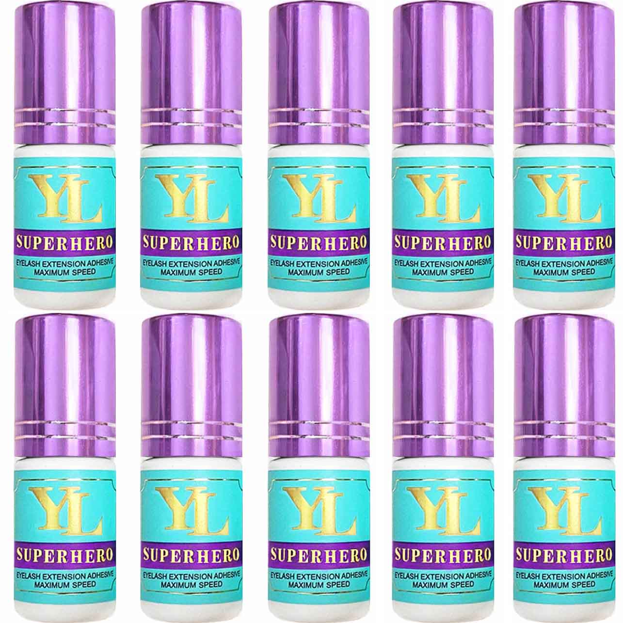 SUPERHERO Lash Glue 0.5-1 Second Fast Dry | EXTRA STRONG- LONG RETENTION 8 weeks【For low to medium humidity】 by YL Lash-Wholesalla