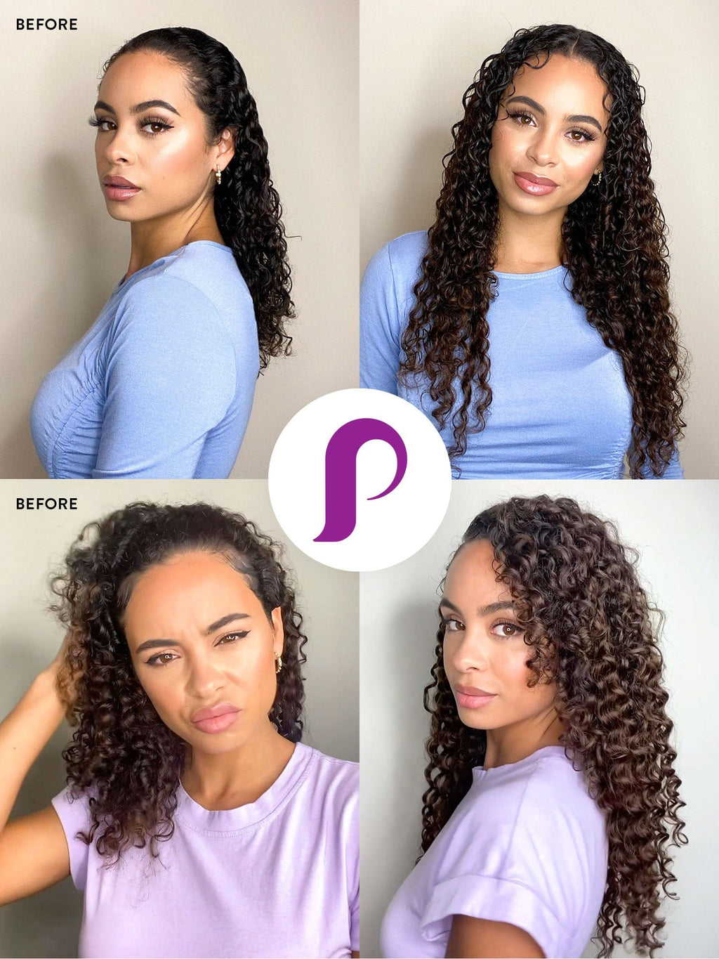 Tight Curly Classic Clip-In Hair Extensions by Perfect Locks