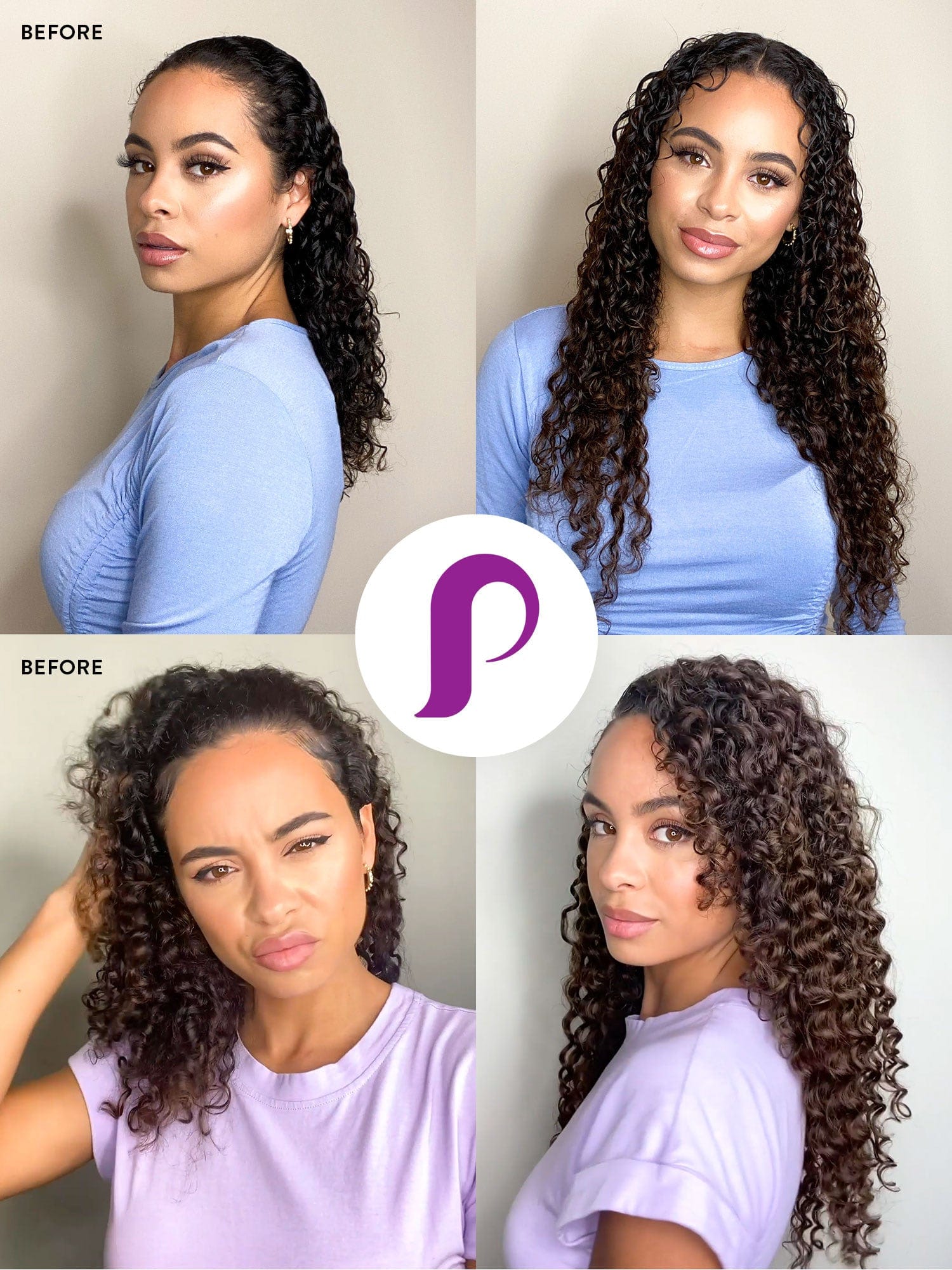 Tight Curly Classic Clip-In Hair Extensions by Perfect Locks