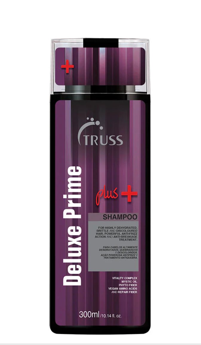 Truss Deluxe Prime Plus+ Shampoo for Dry, Damaged Hair - Moisturizing Hair Shampoo for Women & Men - Frizz-Control & Breakage Defense - Improve Natural Shine by VIP Extensions