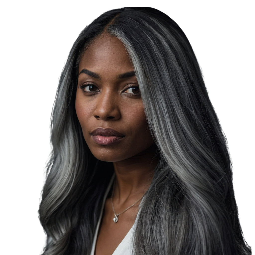 Vietnamese Natural Gray Hair Extensions by The Diamond Empire LLC