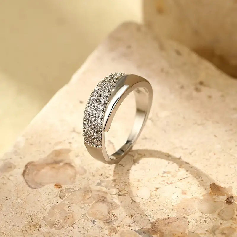 Elegant Adjustable Sparkle Ring by Ovriluxe Enterprises llc