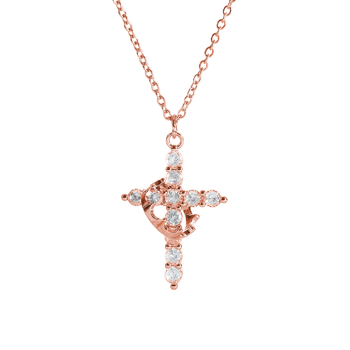 Crown Cross Necklace by Ovriluxe Enterprises llc